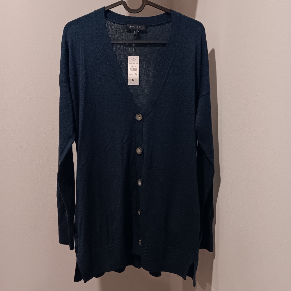 Ann Taylor Midnight Blue Knit Cardigan